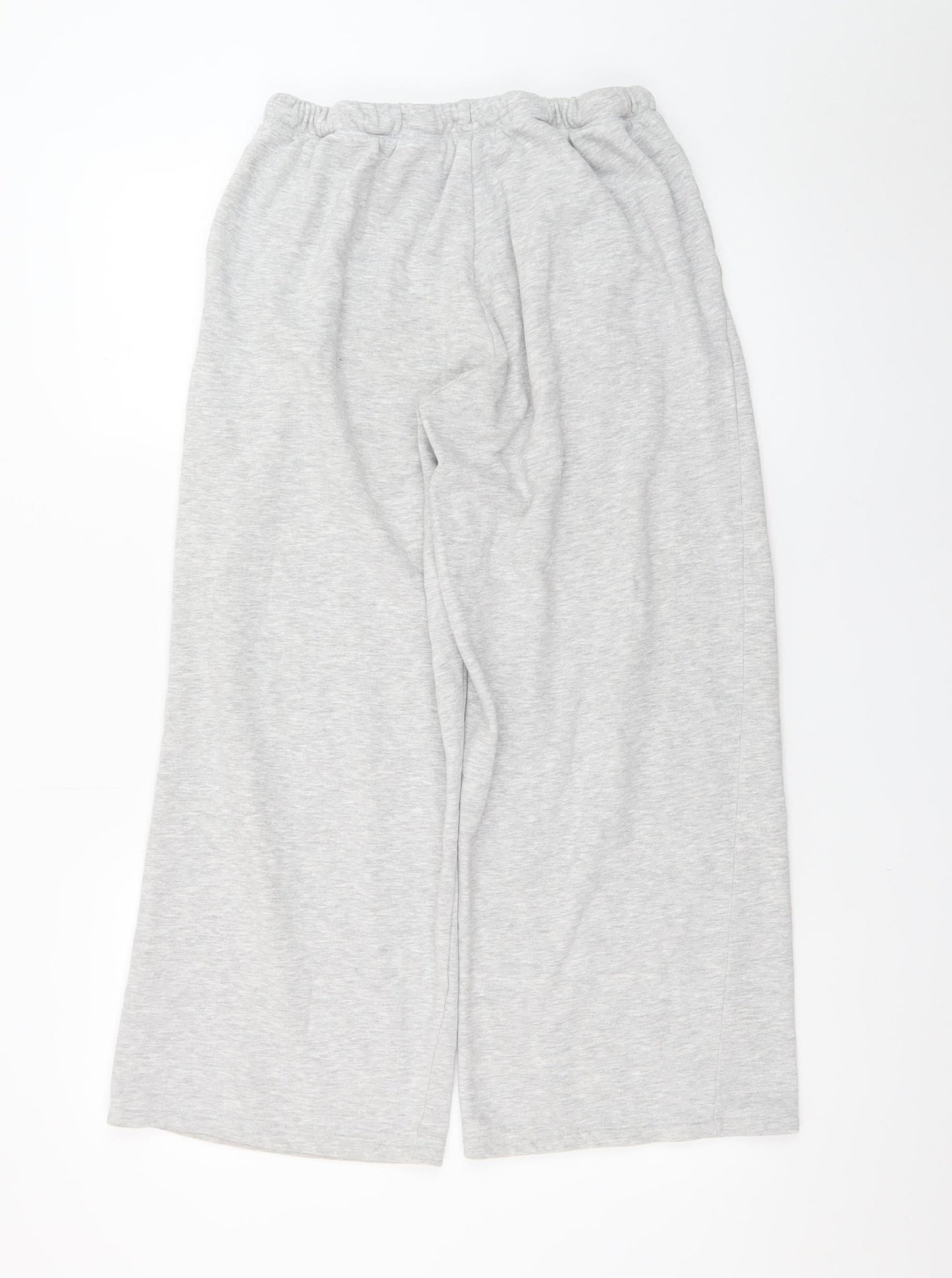 H&M Womens Grey Jersey Wide-Leg Sweatpants Size M