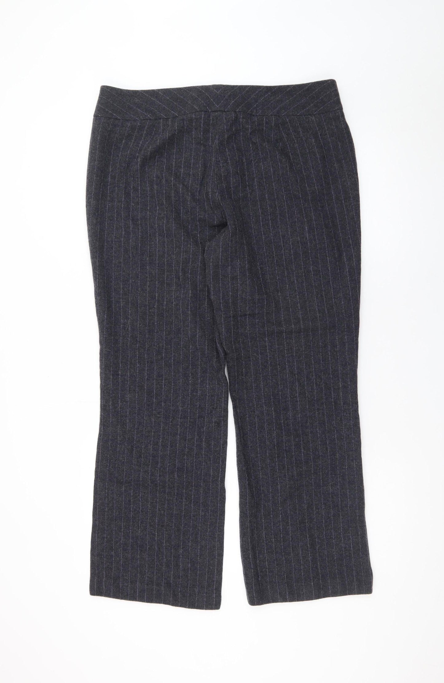 Marks and Spencer Women’s Grey Pinstripe Wool Blend Dress Pants Size 18