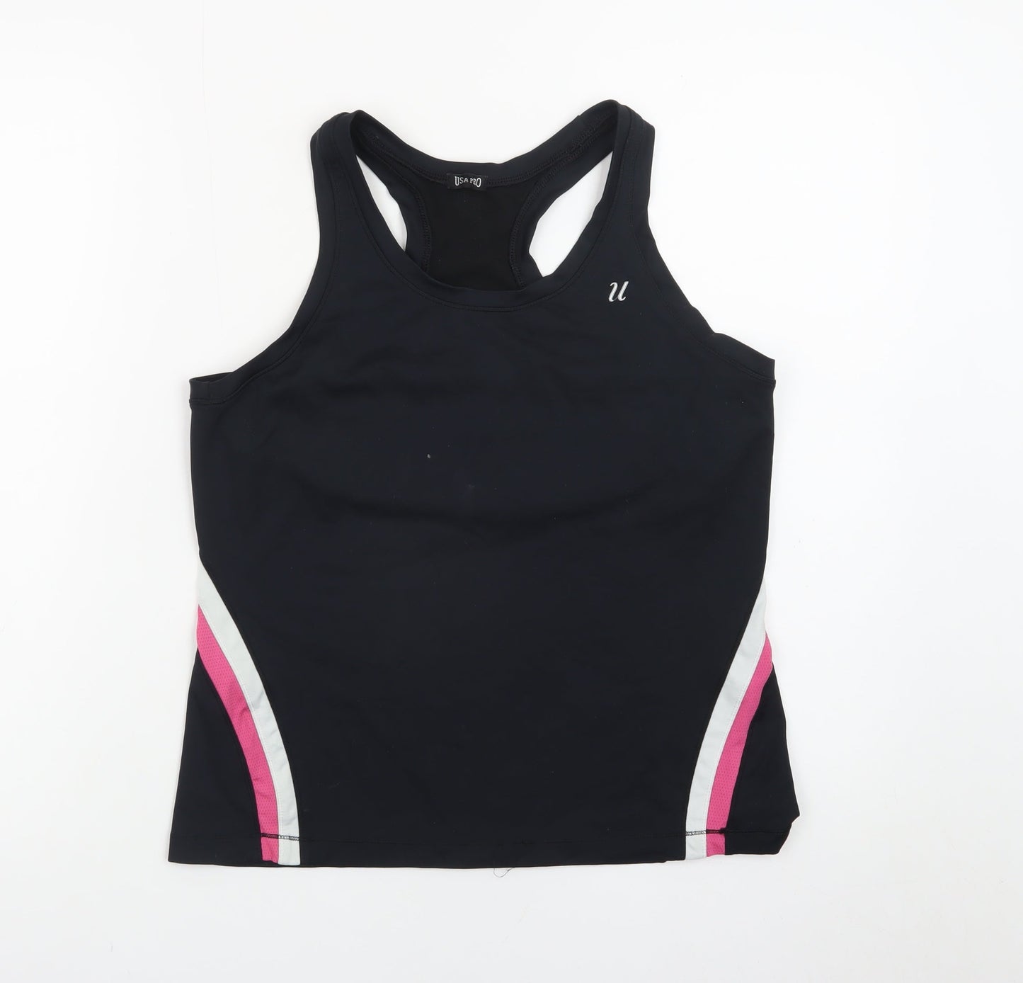 USA Pro Womens Black XL Racerback Tank Top Gym & Training