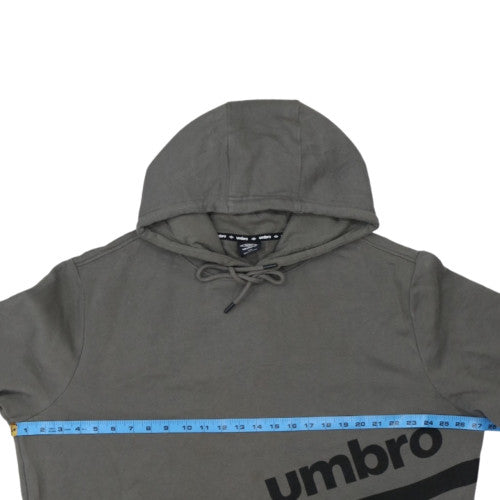 Umbro Men’s Grey Pullover Hoodie 2XL Sports Logo Fleece Sweatshirt