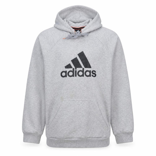 Adidas Mens Grey Pullover Hoodie Size M Sports Essentials