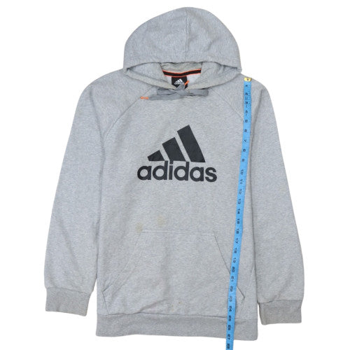 Adidas Mens Grey Pullover Hoodie Size M Sports Essentials