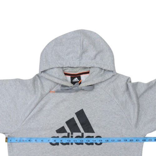 Adidas Mens Grey Pullover Hoodie Size M Sports Essentials