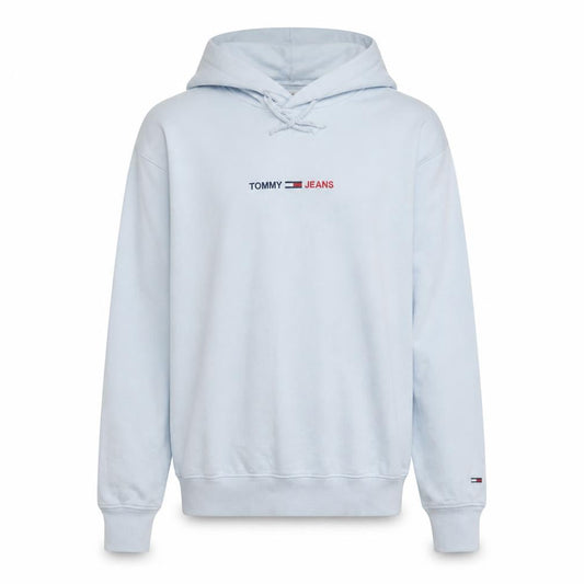 Tommy Jeans Mens White XL Pullover Hoodie with Logo Print