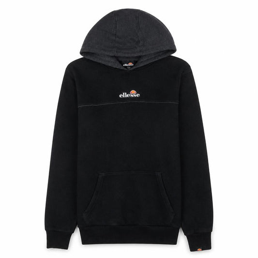 Ellesse Men's Black Pullover Hoodie M Fleece Logo Sweatshirt