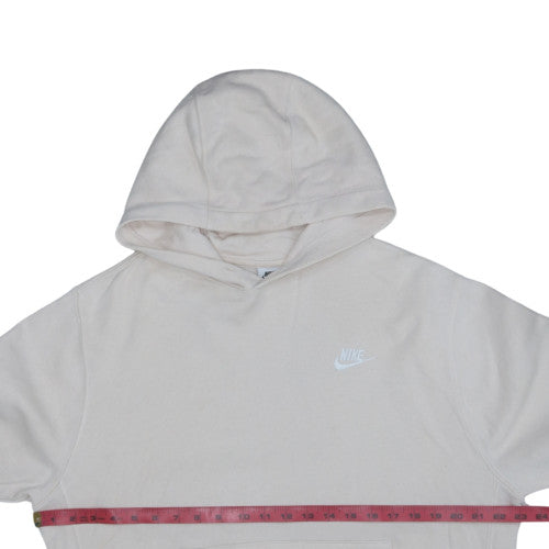 Nike Women's Beige Pullover Hoodie Size M Casual Cotton Blend