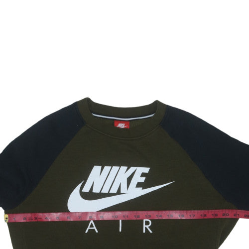 Nike Mens Green Air Logo Pullover Sweatshirt Size M