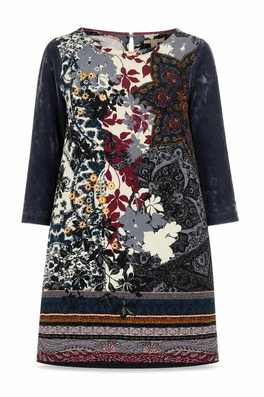 White Stuff Women’s Multicoloured Shift Dress Size 14 Bohemian Style