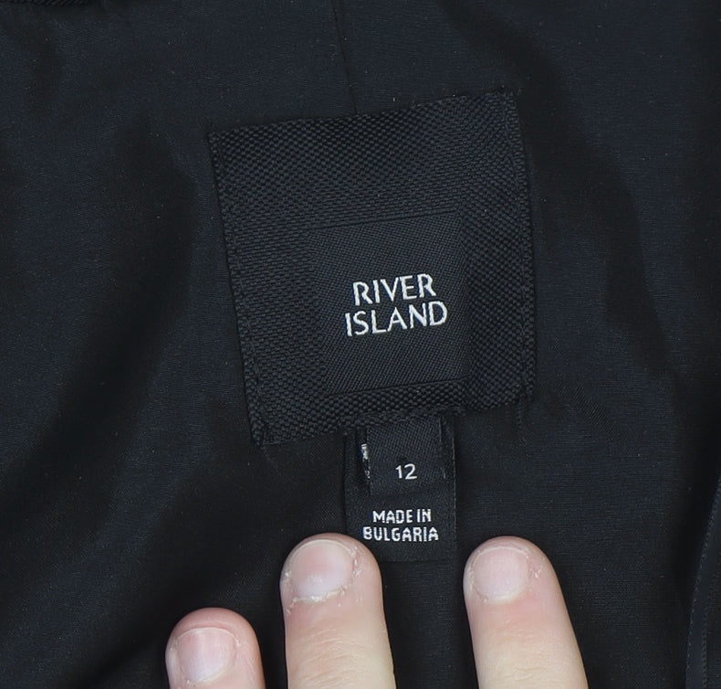 River Island Women’s Black Size 12 Blazer Jacket Smart Workwear