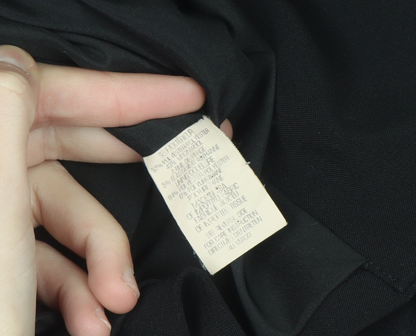 Theory Womens Black Wool Blend Slim Fit Blazer Size 6