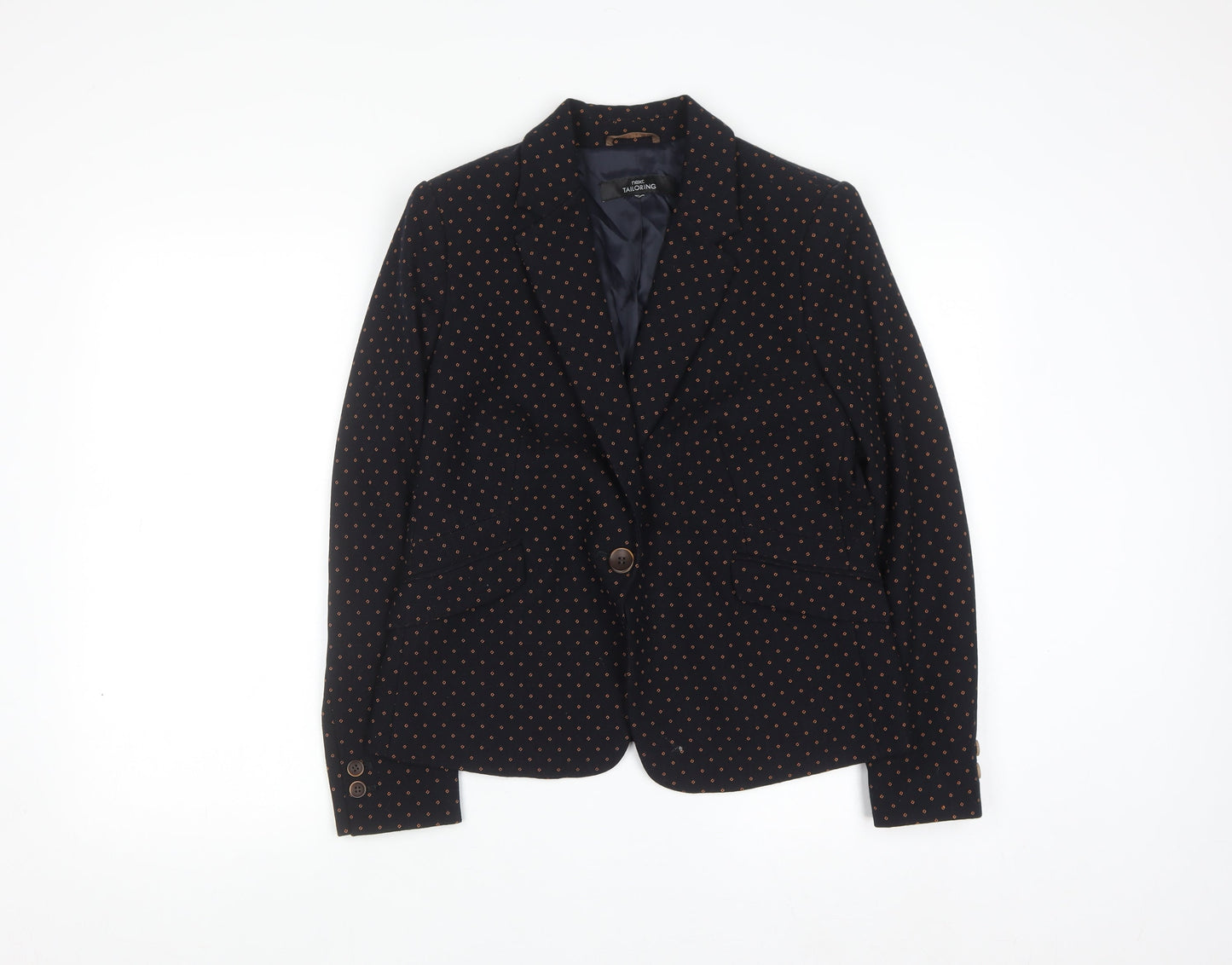 Next Women’s Black Polka Dot Blazer UK 14 Classic Lined Jacket