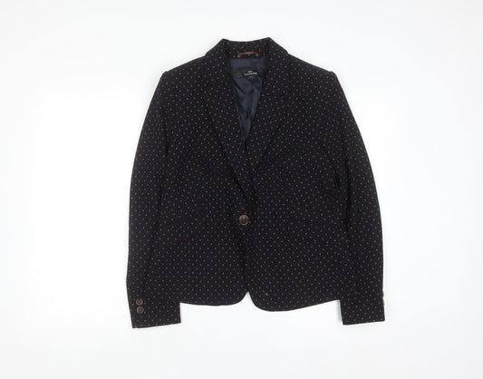 Next Women’s Black Polka Dot Blazer UK 14 Classic Lined Jacket