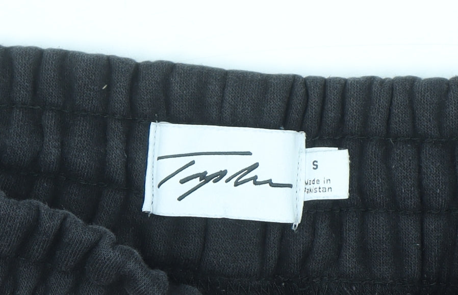 Topman Men's Black Jogger Sweatpants S Regular Fit Fleece Tapered