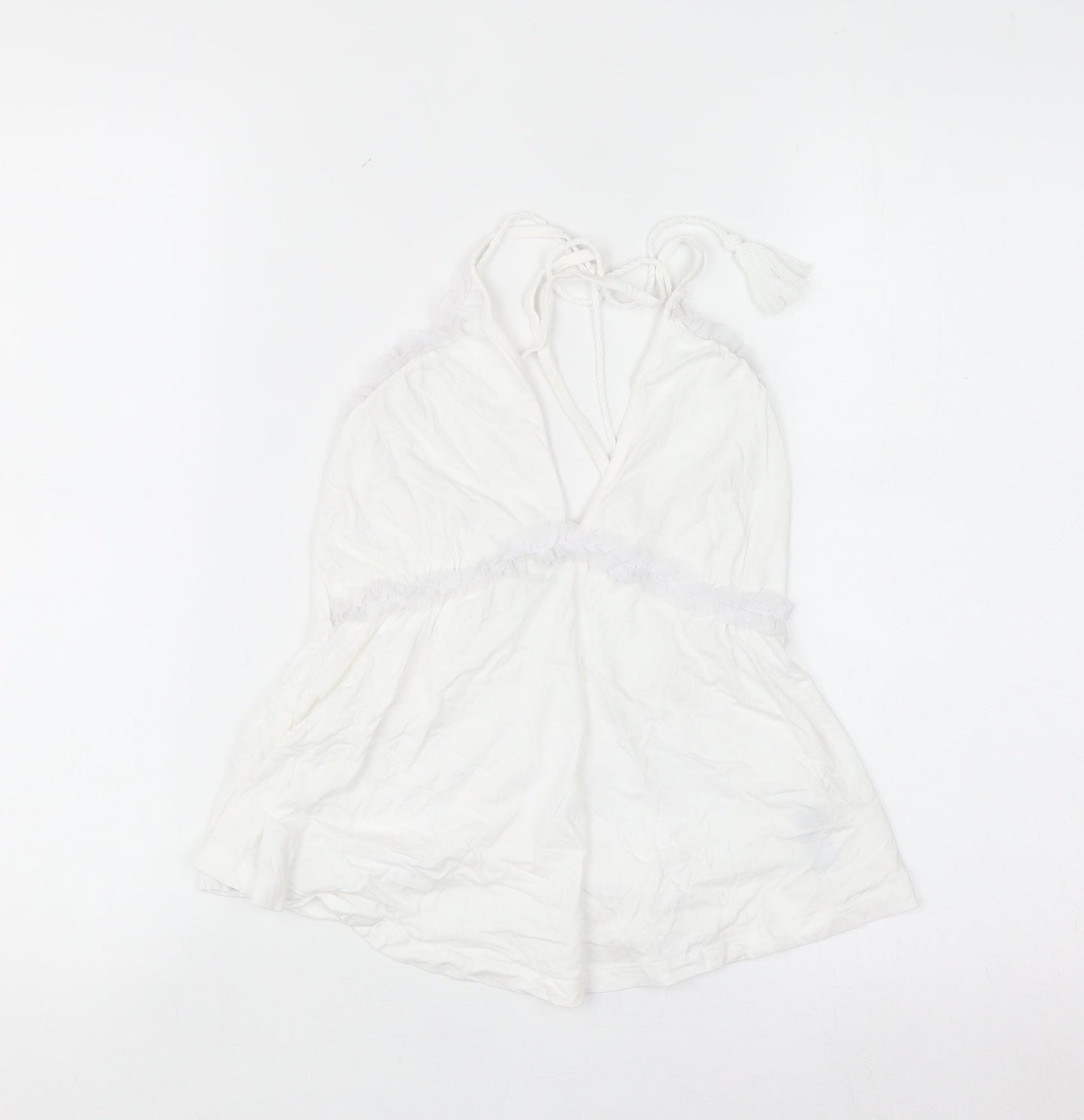 Miss Selfridge Women's White Halter Camisole Top Size 8