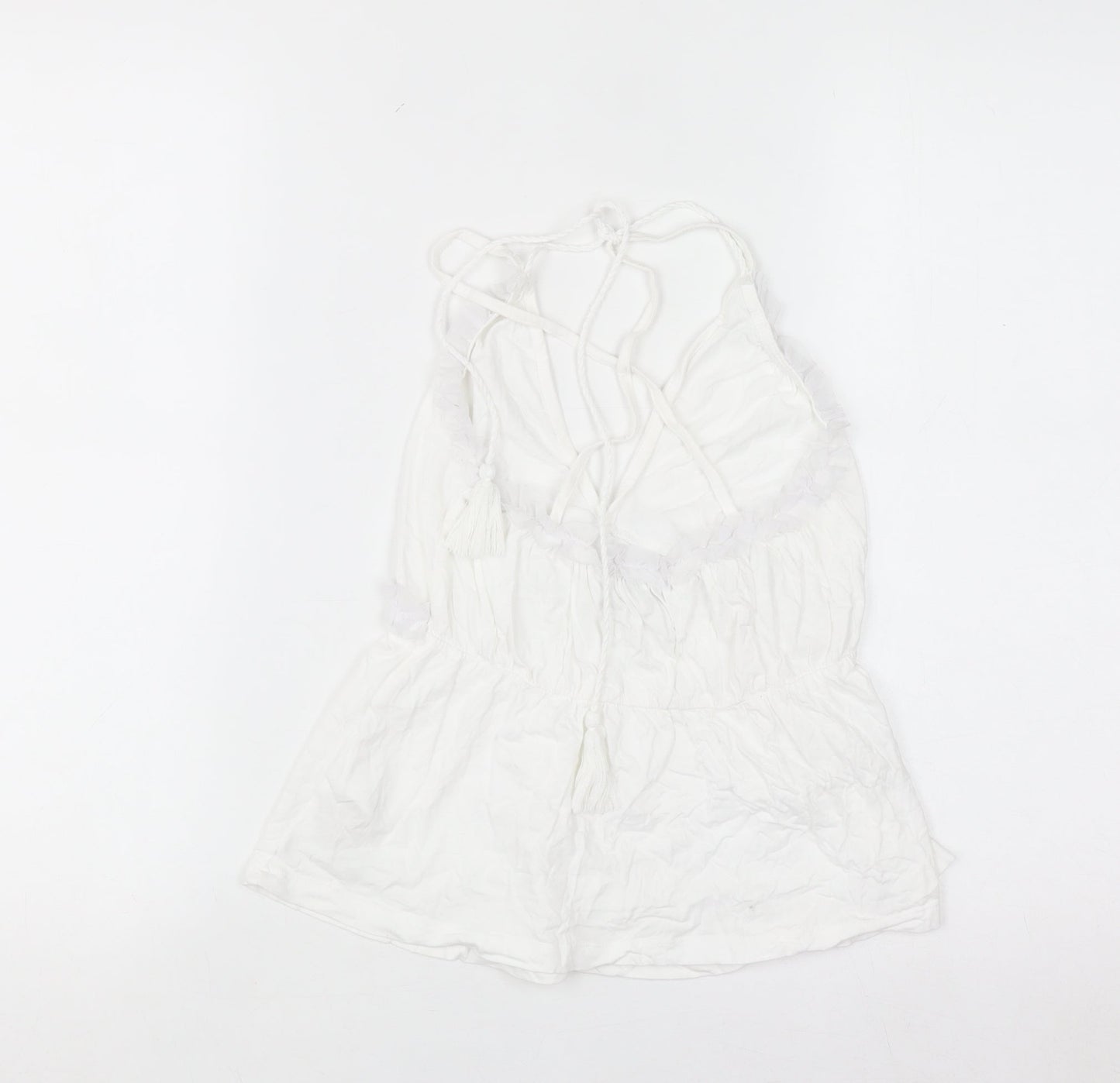 Miss Selfridge Women's White Halter Camisole Top Size 8