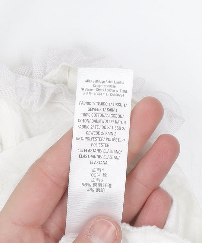 Miss Selfridge Women's White Halter Camisole Top Size 8