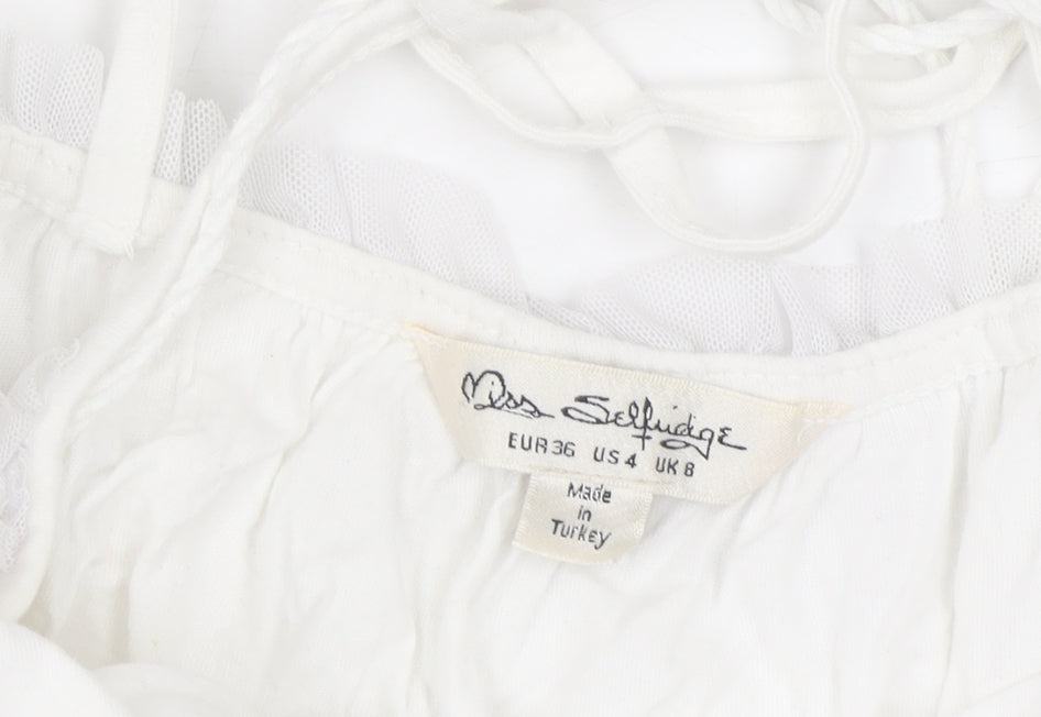 Miss Selfridge Women's White Halter Camisole Top Size 8