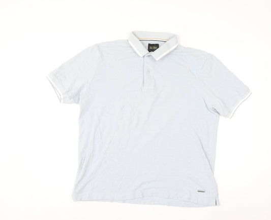 6th Sense Men's Blue Cotton Polo Shirt XL Casual Classic