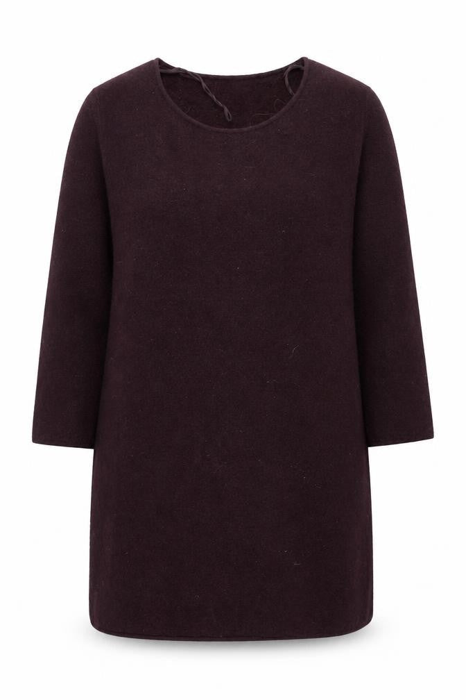 COS Women's Brown Wool Shift Dress Size 12 3/4 Sleeve