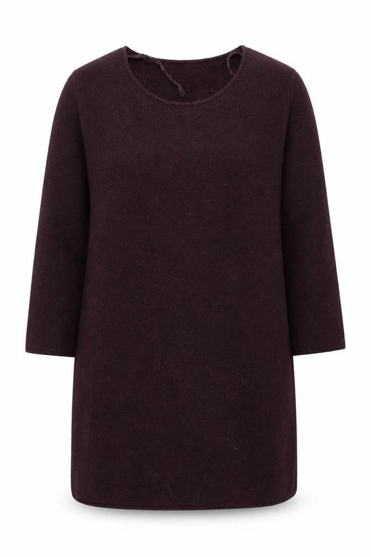 COS Women's Brown Wool Shift Dress Size 12 3/4 Sleeve
