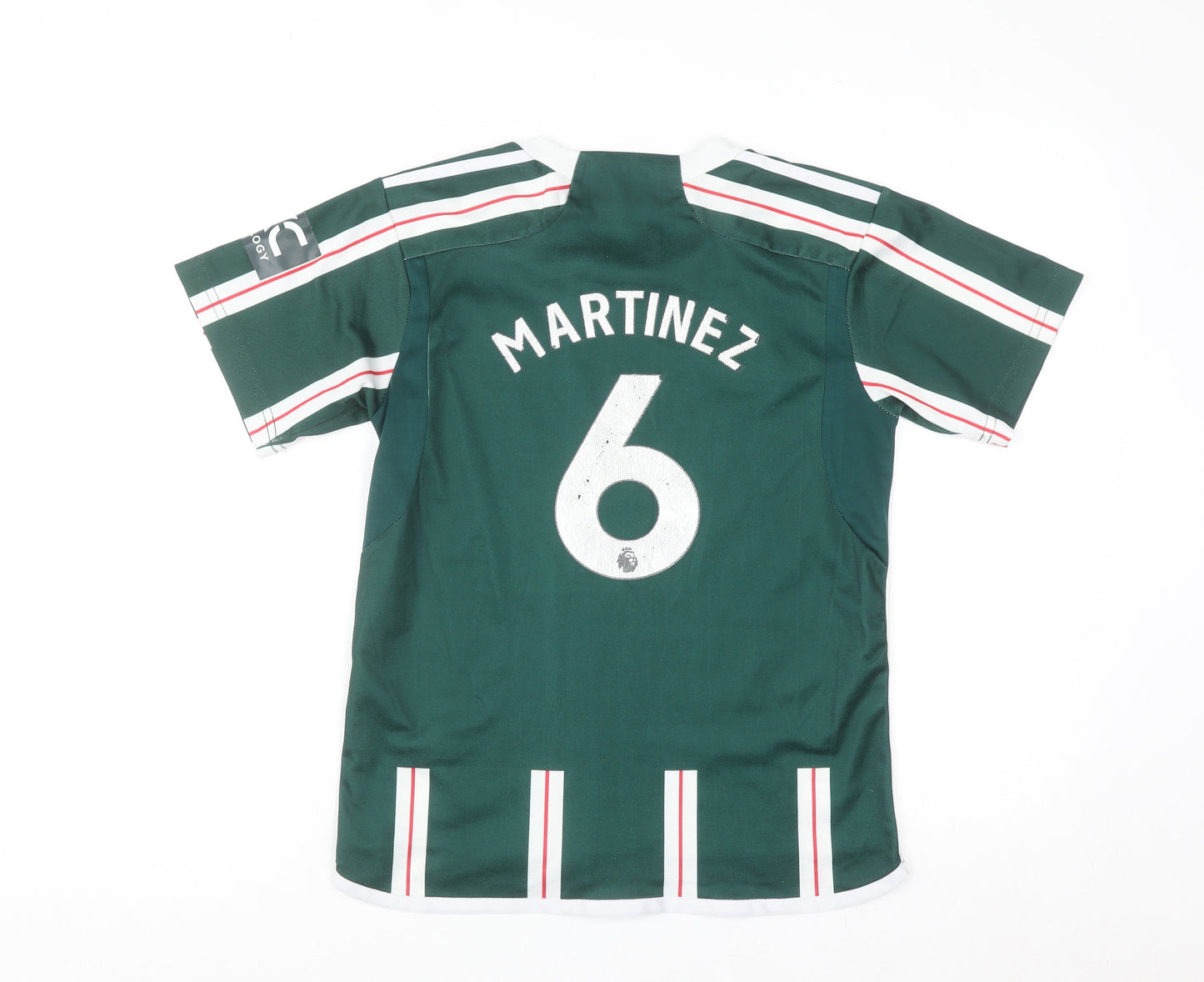 Adidas Boys Green Manchester United Martinez #6 Football Jersey 7-8 Years