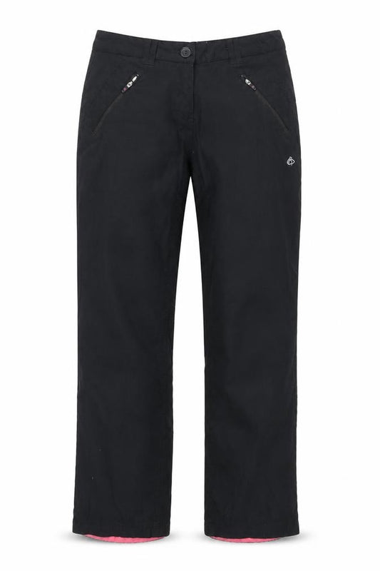 Craghoppers Womens Black Size 10 Cargo Travel Trousers
