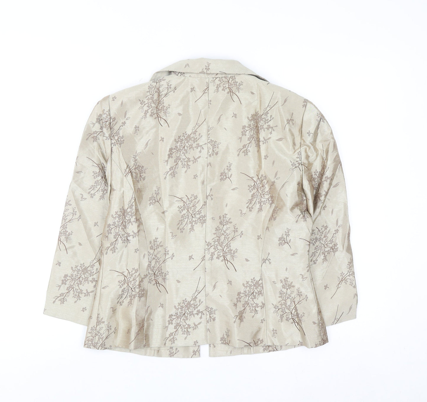 Jessica Howard Petite Beige Floral Brocade Suit Top Size 6