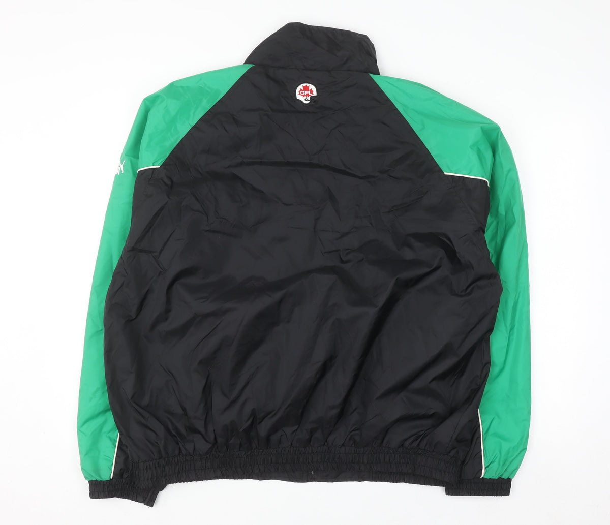 Puma Men's Black Green XL Windbreaker Sports Jacket
