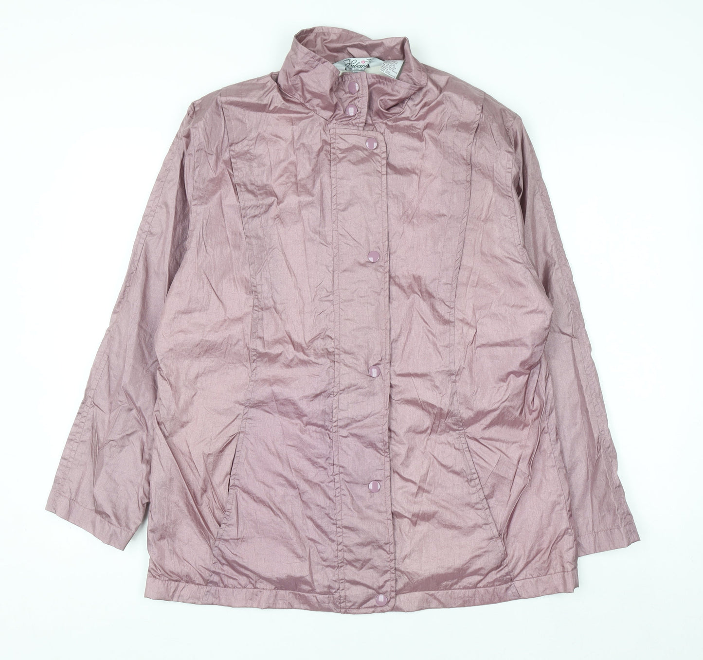 Haband Women's Pink Lightweight Nylon Mid-Length Jacket Size M