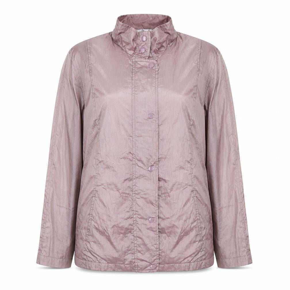 Haband Women's Pink Lightweight Nylon Mid-Length Jacket Size M