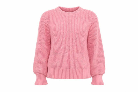 J.Crew Women Pink Cotton Chunky Knit Crew Neck Jumper Size S