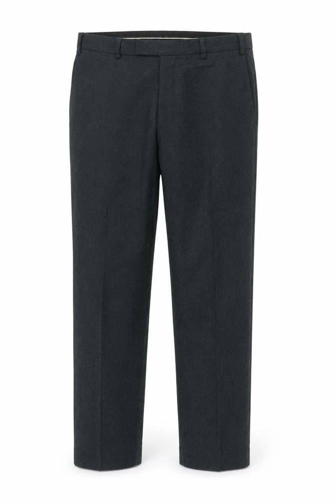 Marks & Spencer Men's Green Wool Blend Tailored Dress Trousers 36S