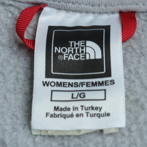 The North Face Women Grey 1/2 Zip Pullover Sweatshirt L