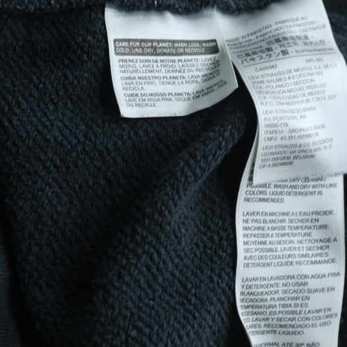 Levi's Men's Black Large Pullover Hoodie with Logo Graphic