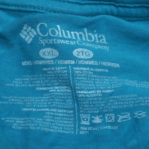 Columbia Men's Blue 2XL PFG Graphic Cotton Crew Neck T-Shirt