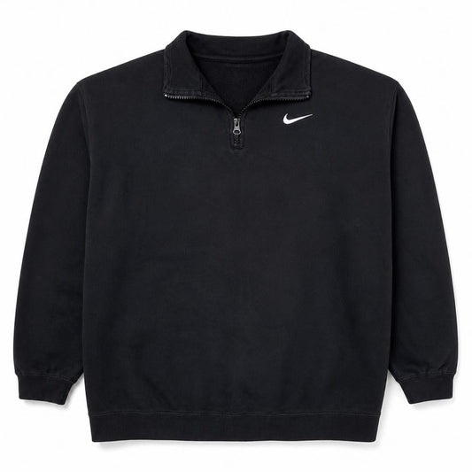 Nike Men's Black 1/4 Zip Fleece Sweatshirt M Regular Fit