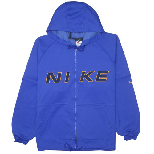 Nike Men's Blue Full Zip Hoodie M Sports Fleece Sweatshirt
