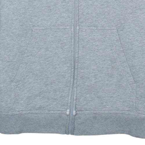 Quiksilver Womens Grey Full Zip Hoodie Size 16 with Logo Graphic