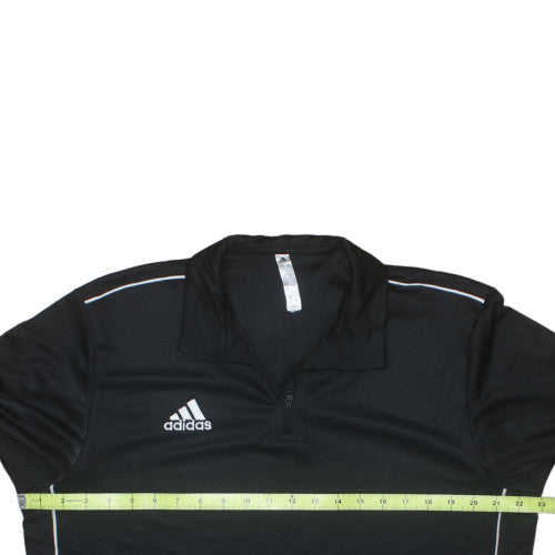 Adidas Mens Black L 1/4 Zip Athletic Sweatshirt