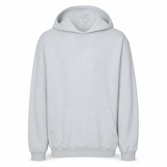 FILA Men White Pullover Hoodie Fleece Regular Fit M Sportswear