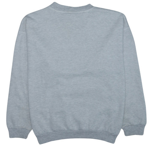 Puma Womens Grey Pullover Sweatshirt L Polyester Cotton Casual