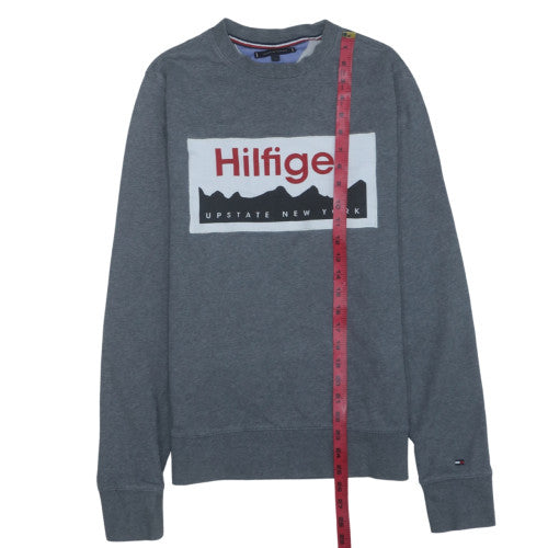 Tommy Hilfiger Men's Grey Logo Pullover Sweatshirt Size S