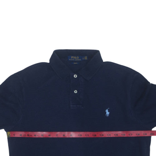 Ralph Lauren Men's Navy Slim Fit Long Sleeve Polo Shirt Size L