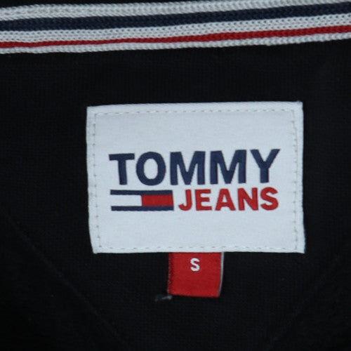 Tommy Jeans Men’s Black Pullover Hoodie Small Logo Fleece Sweatshirt