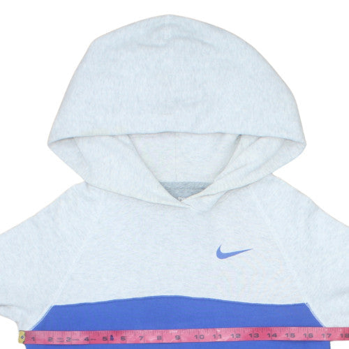Nike Teens Blue Pullover Hoodie XS Regular Fit Fleece