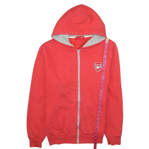 Arsenal Men Red Full Zip Hoodie L Cotton Blend Football Fanwear