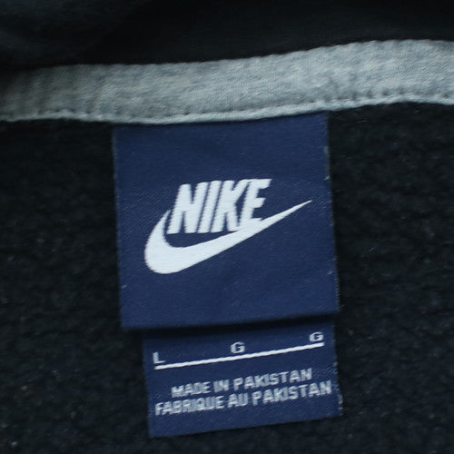 Nike Men's Black Pullover Hoodie L Fleece Sweatshirt