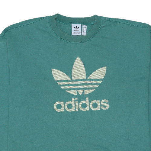 Adidas Women’s Green Cropped Logo Sweatshirt Size 8