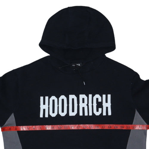 Hoodrich Men's Black XL Pullover Hoodie with Logo and Zip Pocket