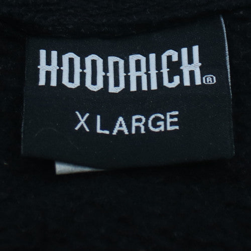 Hoodrich Men's Black XL Pullover Hoodie with Logo and Zip Pocket